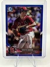 2018 Bowman Chrome - Prospects Blue Refractor #BCP176 Dakota Hudson /150 (RC)