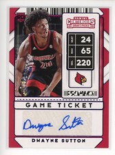 2020-21 Panini Contenders Draft Game Ticket Purple #105 Dwayne Sutton Auto /99