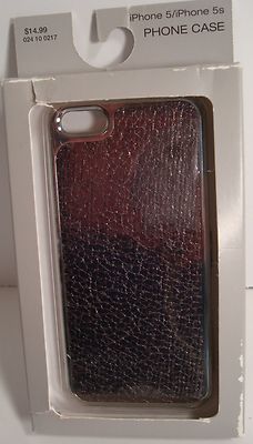 Apple iPhone 5 / 5S   Crackled Foil Gunmetal Phone Case_New in Package