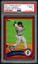 Miguel Cabrera Card 2011 Topps Update Target Red Border (pop 1) #US230 PSA 9