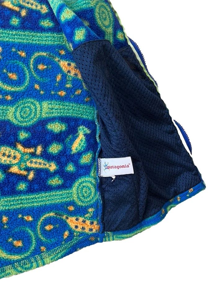 RARE Vintage 1998 Patagonia Bluegrass Crocodile Synchilla Vest Kids 14/ Womans S - Image 3 of 4