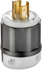 2 Pack Leviton 2411 3 Pole 4 Wire Grounding Locking Plug 20A 125/250V, L14-20P