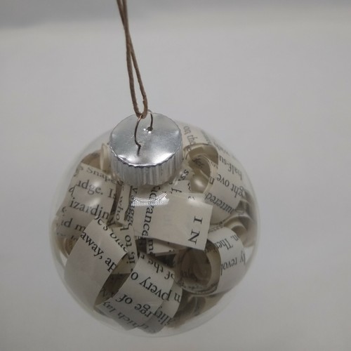 Harry Potter Christmas Ornament, Clear Ornament, Harry Potter Book Page Ornament - Picture 9 of 10