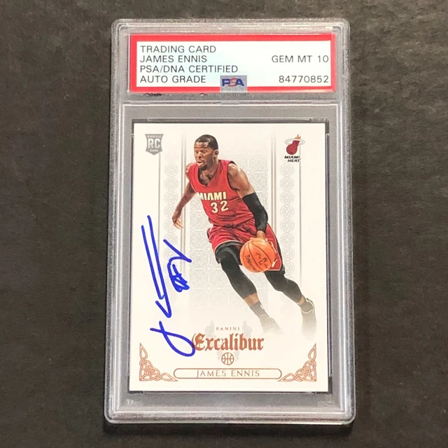 2014-15 Panini Excalibur #181 JAMES ENNIS Signed Card AUTO 10 PSA Slabbed RC Hea
