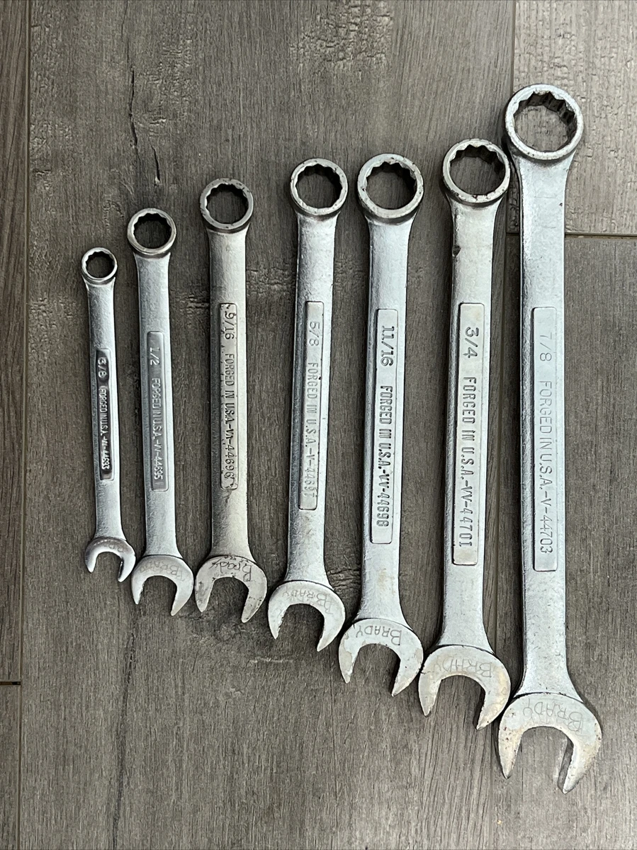 Craftsman USA 7 Pc Combination Wrench Set VV V Series
