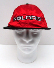 Vintage POLARIS  Shiny Nylon Snapback Cap Hat One Size Fits All Made in USA