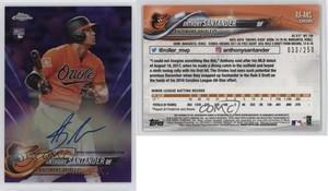 2018 Topps Chrome Rookie Purple Refractor /250 Anthony Santander #RA-ANS Auto RC