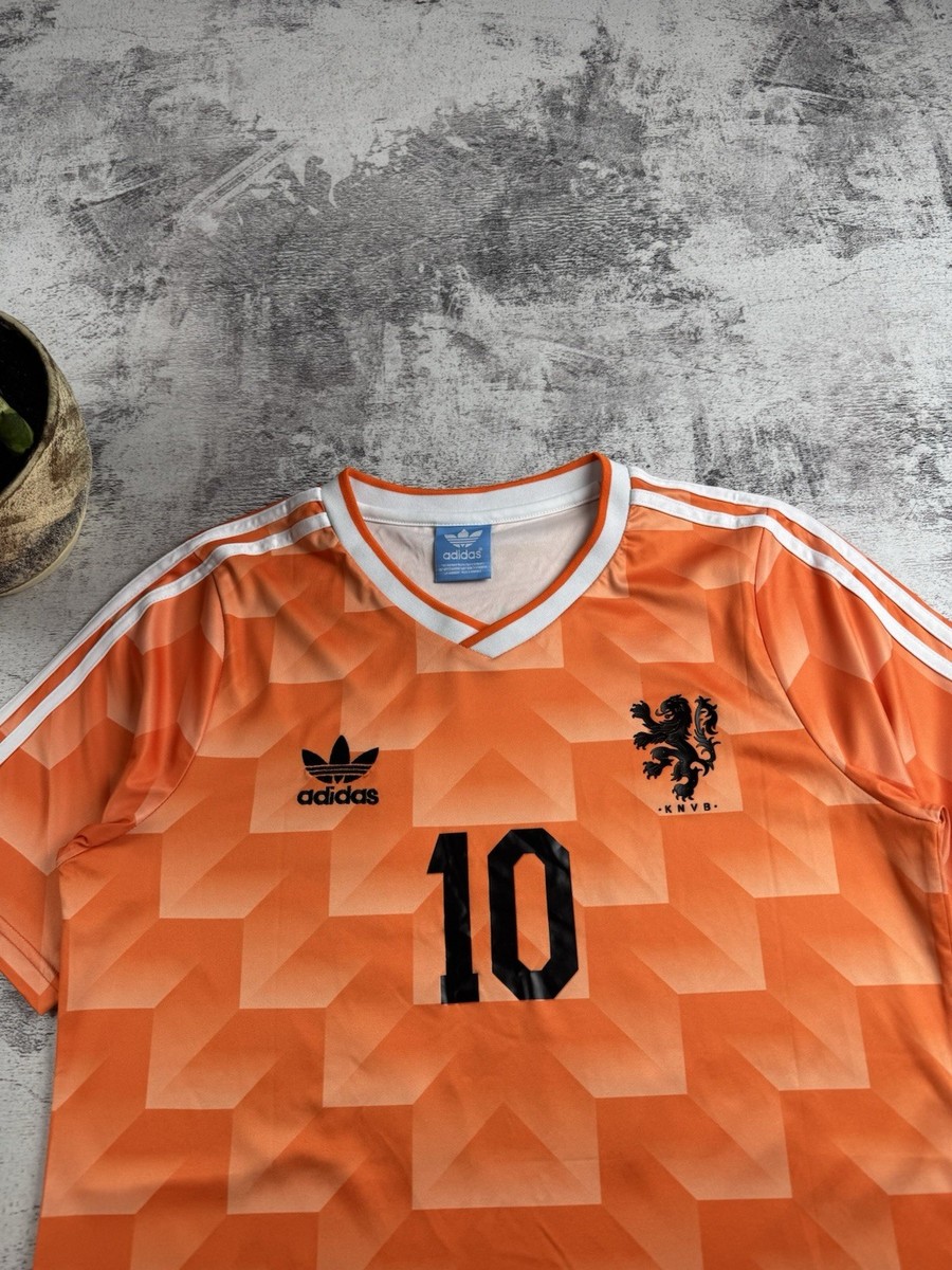 Netherlands Gullit Retro Kit 1988 Adidas Home Soccer Football T