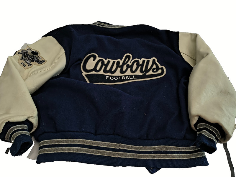 Vintage 90s DeLong NFL Dallas Cowboys letterman Super Bowl Patch Jacket Size xl