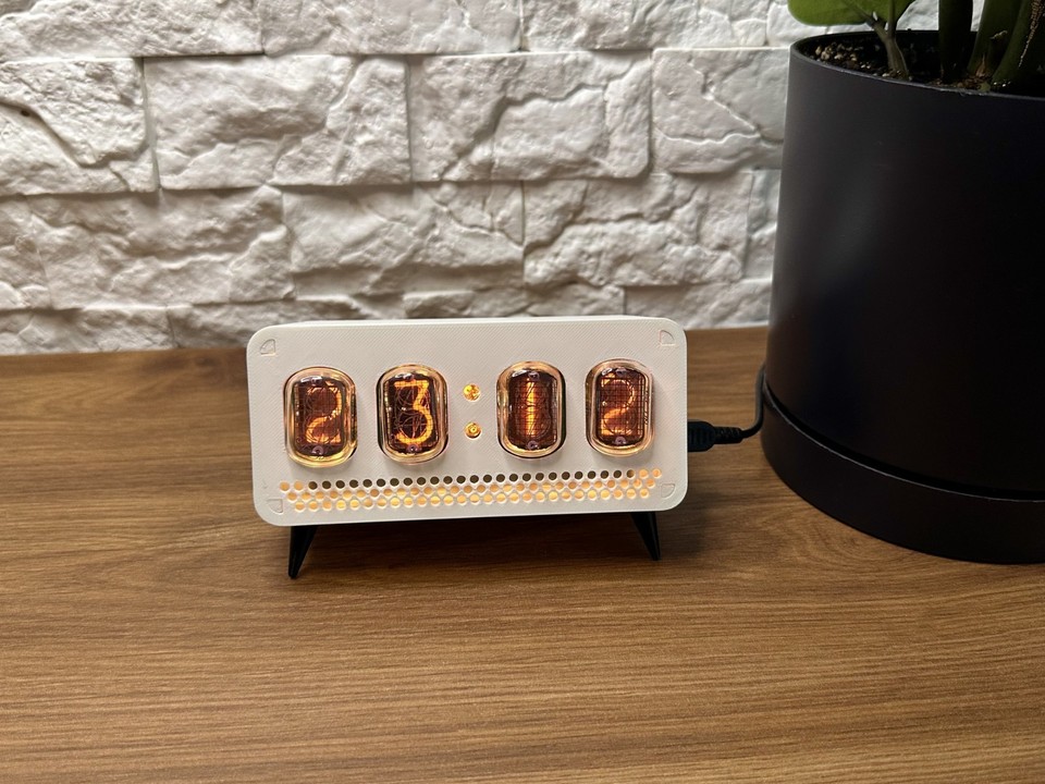 NIXIE CLOCK In-12 with tubes 4 Digits + LED RGB Backlight + Mini USB ...