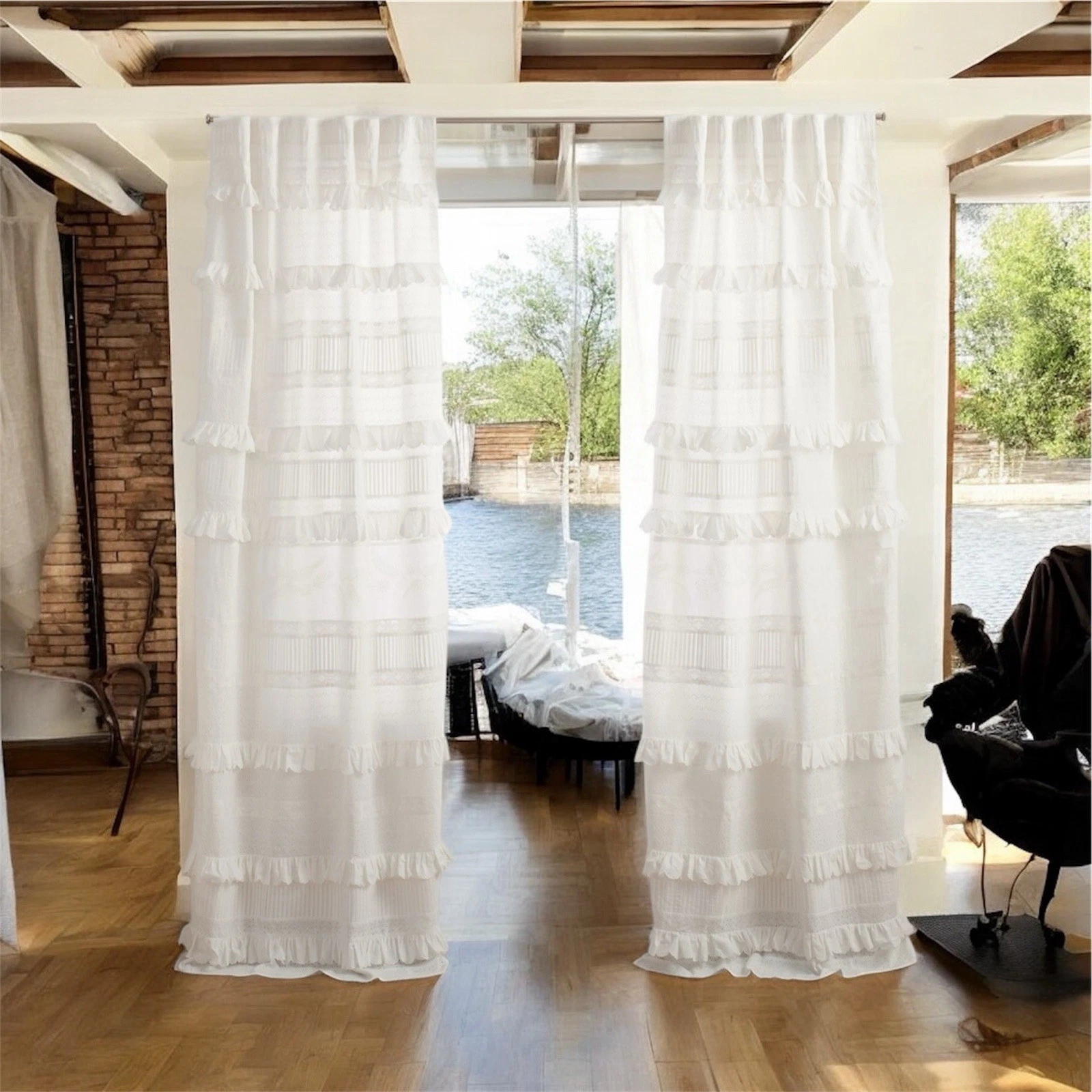 New OnePottery Barn Teen LoveShackFancy Eyelet Curtain drape 48 X 96 NWT WHITE
Opens in a new window