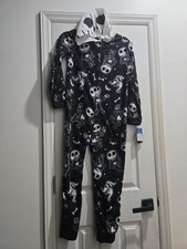 NWT Disney Nightmare Before Christmas Hoodie Pajamas Kids Size 10/12 Black
