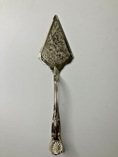 Vintage Silver-plated Pie Slicer Ornate Cake Server 12" Shell Design