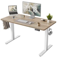 TIQLAB Height Adjustable Electric Standing Desk, 47.2 x 23.6 inch, Sit Stand ...
