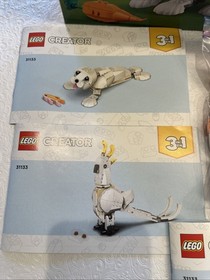 Lego Creator 3 in 1 #31021 Cat/Dog/Bunny/Mouse #31133 White Bunny Used Complete