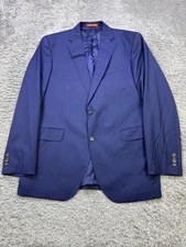Daniel Cremieux Loro Piana Blazer Men 44L Navy Blue Wool Career Coat Suit Jacket