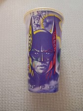 1995 MCDONALD'S VINTAGE WAX BATMAN FOREVER LARGE CUP WITH LID