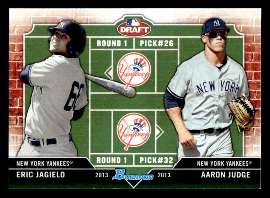 2013 Bowman Draft Aaron Judge / Eric Jagielo Dual Draftees #DD-JJ Yankees  3e91a