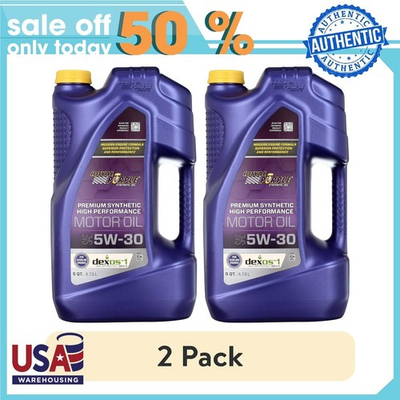 #ad Royal Purple High Performance Full Synthetic Engine Oil 5W 30 5 Quart 2 PACK $64.22