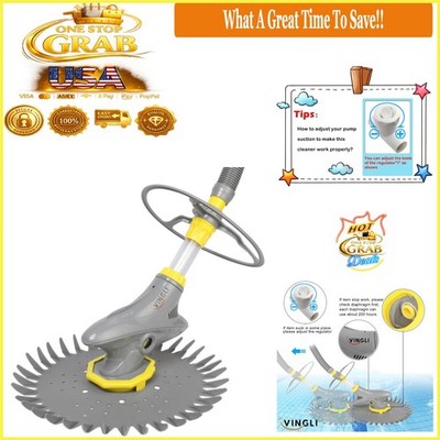 Automatic Pool Vacuum Cleaner with Hoses & Diaphragms Grey