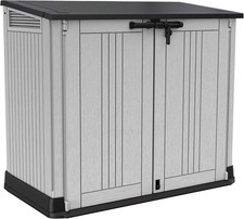 Keter Store It Out Nova Outdoor Garden Furniture Storage Shed Light Grey with
