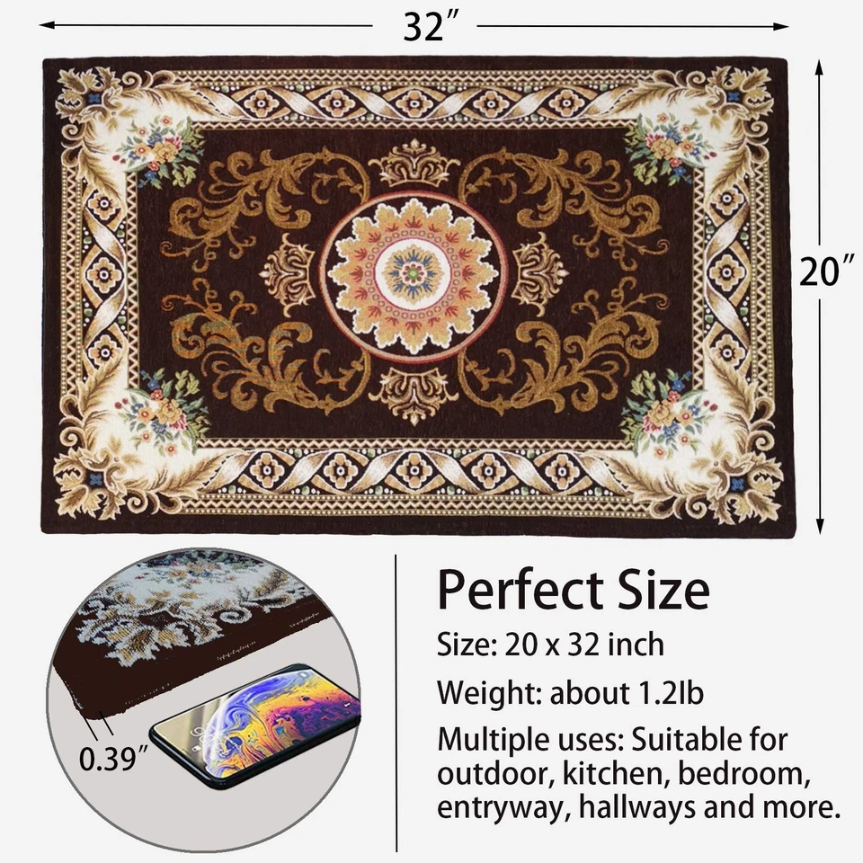 Indoor Door Mats Front Door Rugs, Super Absorbent Low Profile Mats, Non Slip ... - Image 3 of 4