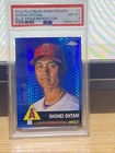 2022 Topps Chrome Platinum Anniversary Shohei Ohtani BLUE PRISM REFRACTOR PSA 8