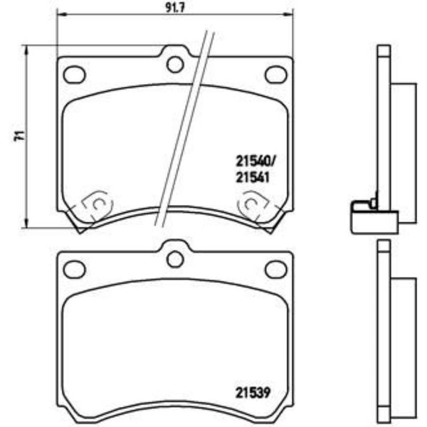 Brembo BremsbeläGe Bremsbelegsatz Vorne FüR Mazda MX-3 323 F V-image