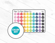 3121 Called Out Planner Stickers.