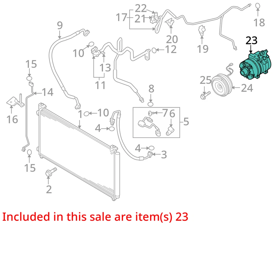 Compresor de aire acondicionado compatible con 07-15 MAZDA CX-9 755965 Foto 3 de 4