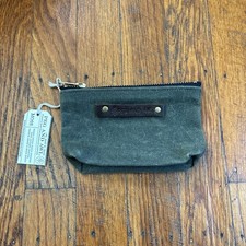 NWT Peg & Awl Wax Canvas No. 2 Saver Zip Pouch Handmade Dark Green made in USA