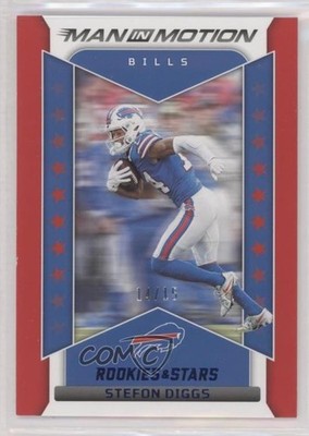 2022 Panini Rookies & Stars Man in Motion Red Blue 14/15 Stefon Diggs #MM-17 0c3