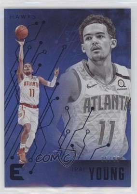 2019-20 Panini Chronicles Essentials Blue 25/99 Trae Young #205 pe8