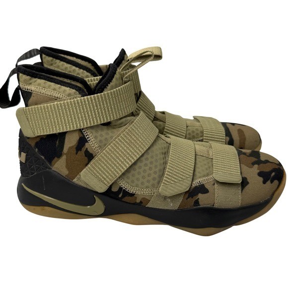 🔥Nike Lebron Zoom Soldier XI 11 Camo Green Black Sneakers