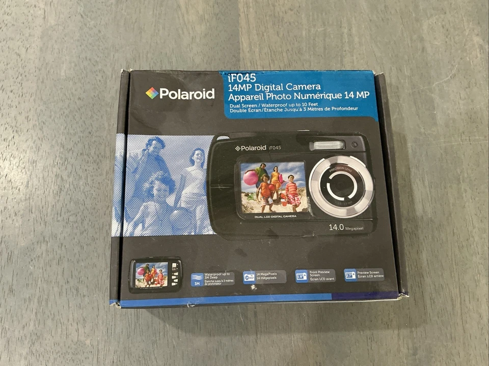 Polaroid IF045B 14.1 MP Dual Screen Waterproof Digital Camera Blue New - Image 4 of 4