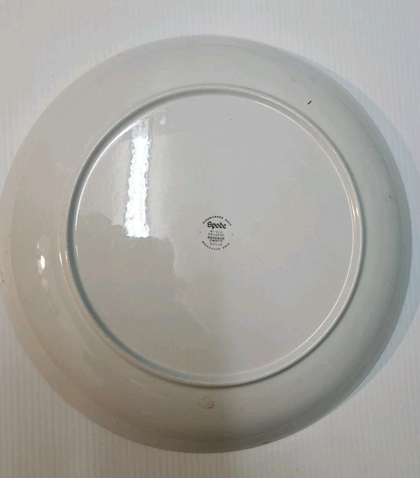 Spode Rosebud Chintz England Pasta Bowl 11.75" Blue and White - Image 3 of 4