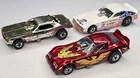 HOT WHEELS BLACKWALL LOT OF 3 GOLD CHROME HEMI HAULER DRAGSTER SNAKE DON PRUDHOM