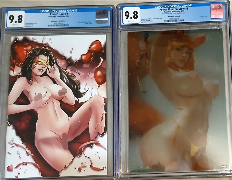 CGC 9.8 Power Hour comic book lot of 2 Black Ops Publishing Naughty Virgin