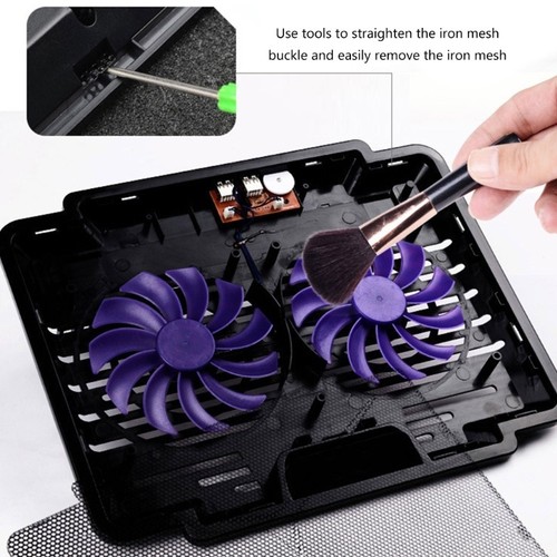 Laptop Cooling Pad LED Gaming Laptop Coolers Quiet Cooling Fan 6 Speed - Bild 4 von 8