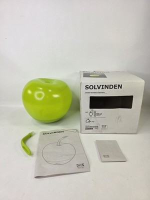 RARE IKEA Solvinden 10'' Solar LED Apple Lamp G1406 Green - Discontinued Novelty