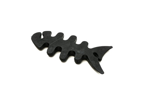SYSTEM-S Cable Manager Wrap Fish Shape Silicone IN Black - Bild 2 von 4