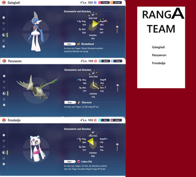 Shiny Ranked Team 6 Galagladi, Panzaeron, Frosdedje PVP | Pokemon Legenden Z-A