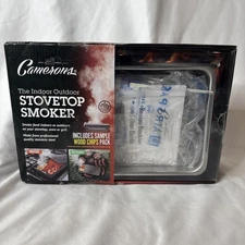 Camerons Indoor Outdoor Stovetop Smoker  Stainless Steel NEW