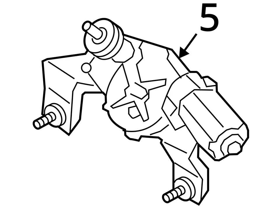 Motor limpiaparabrisas trasero SWB Sport compatible con 13-18 SANTA FE 6831381 Foto 4 de 4