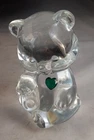 Fenton Glass May Bear Birthstone Emerald Green Heart Figurine