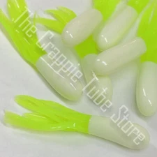1.5" Original Crappie Jig Tube™ 50 pack    White/Chartreuse
