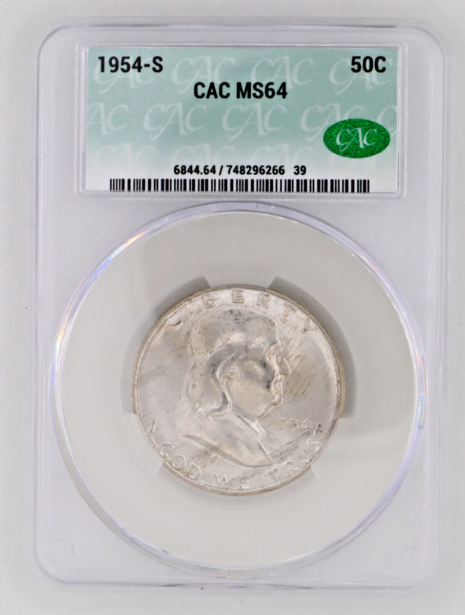 1954 Grade MS 64 Franklin Half Dollars (1948-1963) for sale | eBay