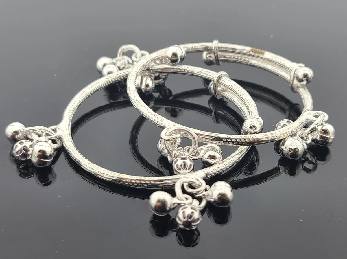 Sterling Silver Designer Baby Bangles SB26