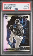 2022 Panini Chronicles Titan #18 Spencer Strider RC PSA 10 HOLO Prizm Rookie