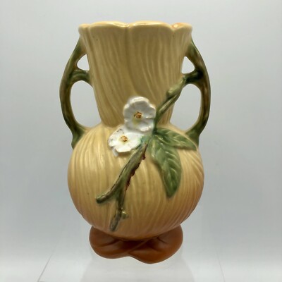 1927- 1935 Weller Pottery Roba R-2 Double Handled Vase /b